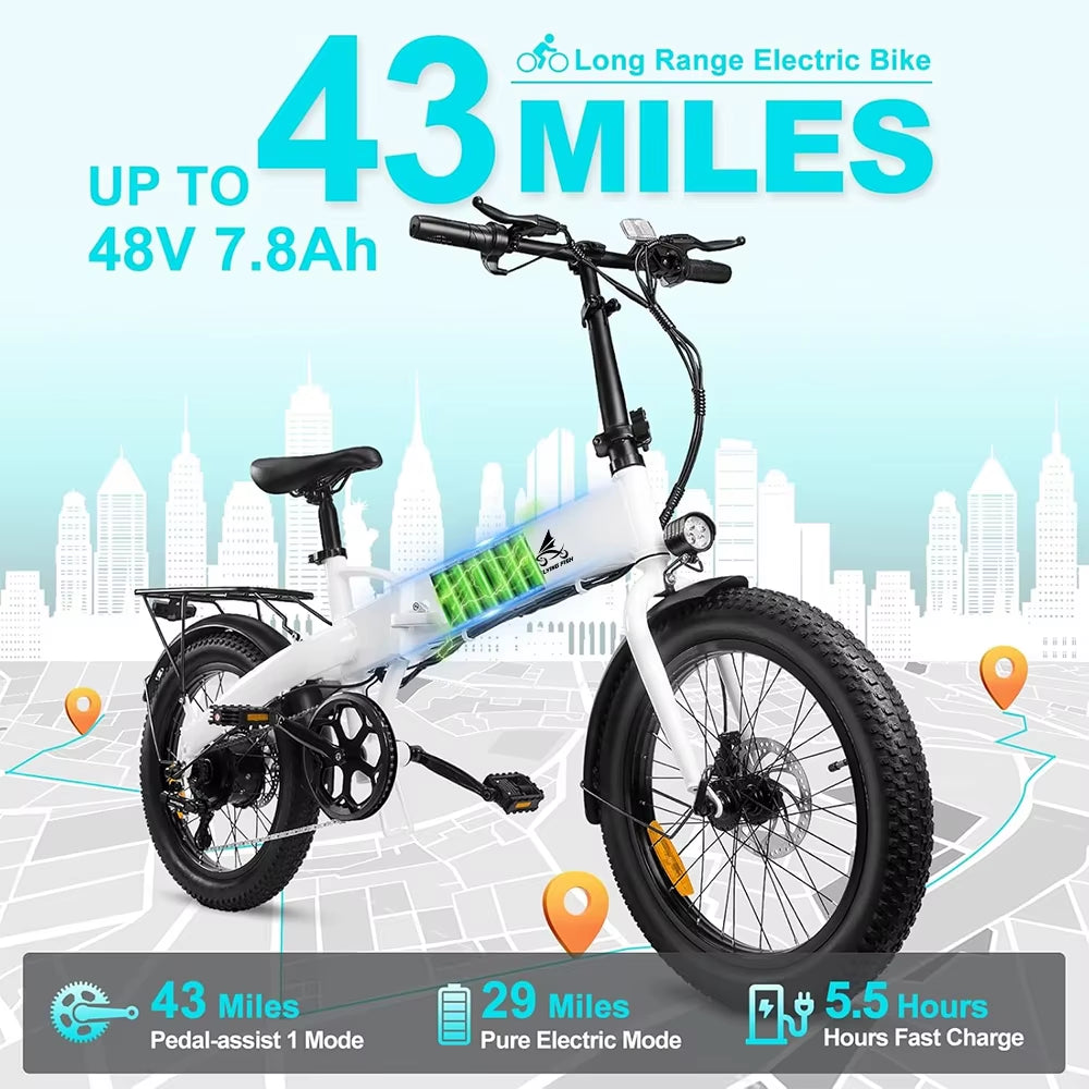Local Spot New 250W 500W 750W Electric City Bike Cheap Fat Tire Ebike 48V Popular in Usa EU Market Electric Folding Bike