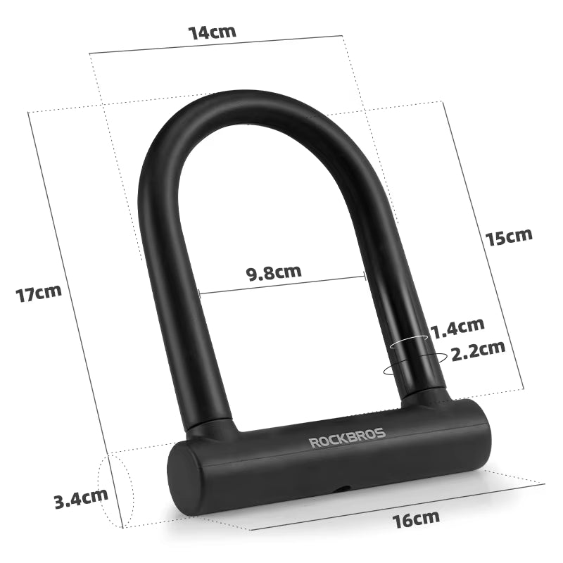 Bicycle U Lock anti Hydraulic Shear Battery Electric Motorcycle anti Theft Lock Portable Key Combination Bike Locks